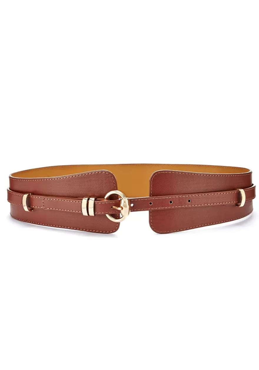 Outlet 2-In-1 Faux Leather Waist Belt Belts