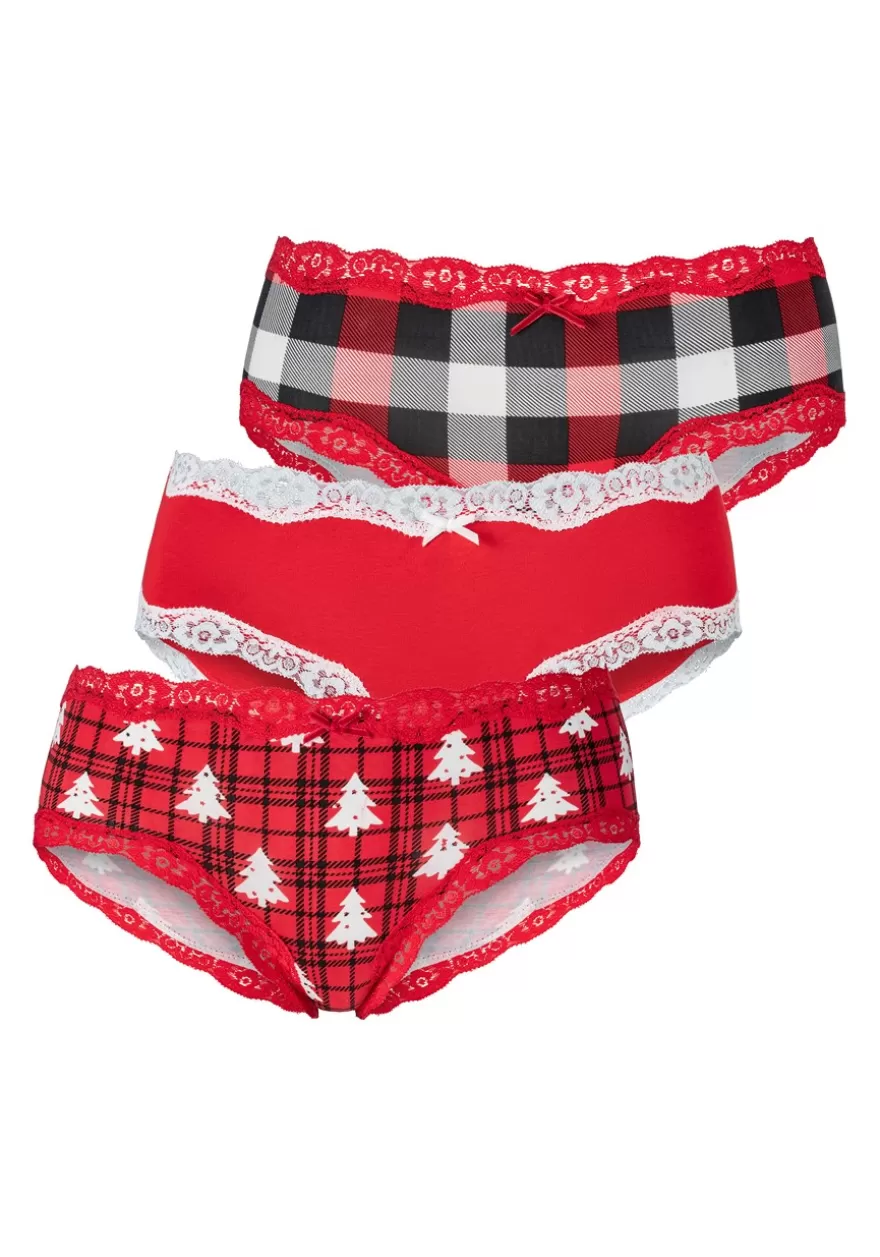 Online 3 Pk Holiday Print Hipsters Panty Packs