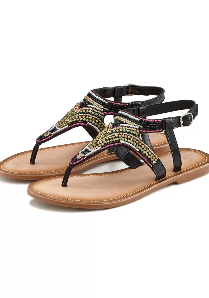 Clearance Beaded Leather Sandals Sandals