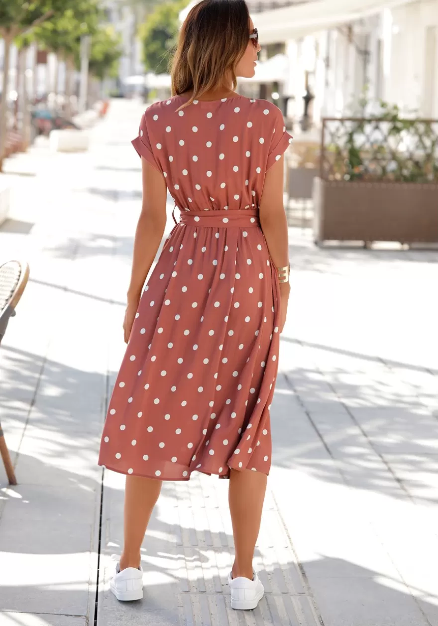 Best Sale Belted Polka Dot Dress Fall Dresses