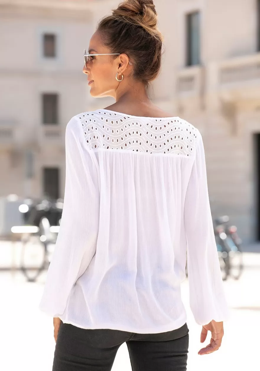 Best Boho Eyelet Blouse Blouses