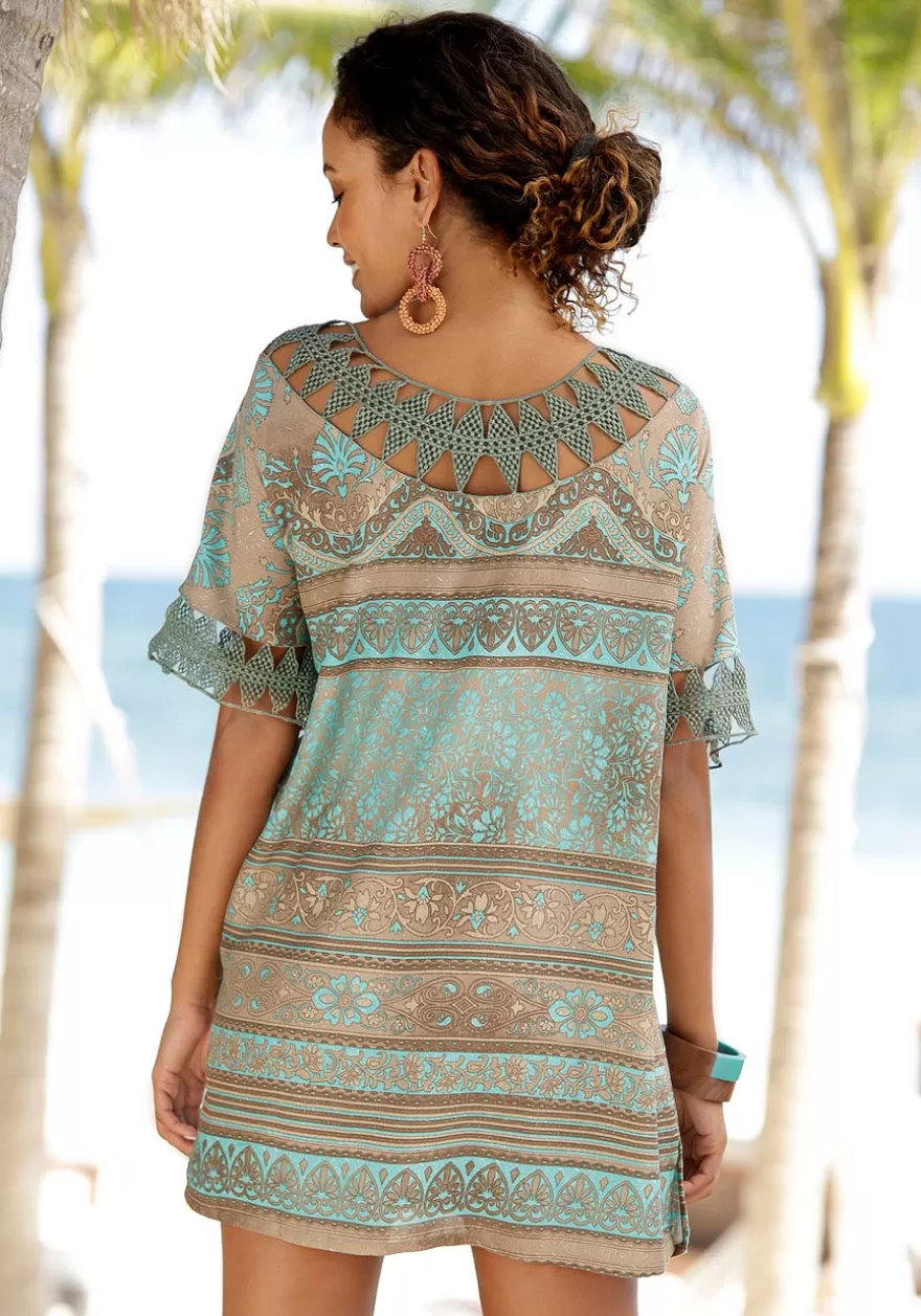 Store Boho Print Cover Up Cover-Ups