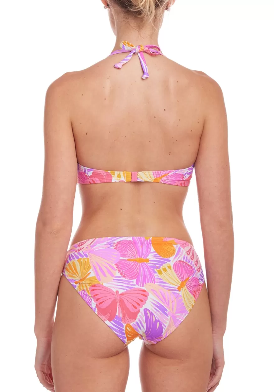 Hot Butterfly Print Bandeau Bikini Top Bandeau