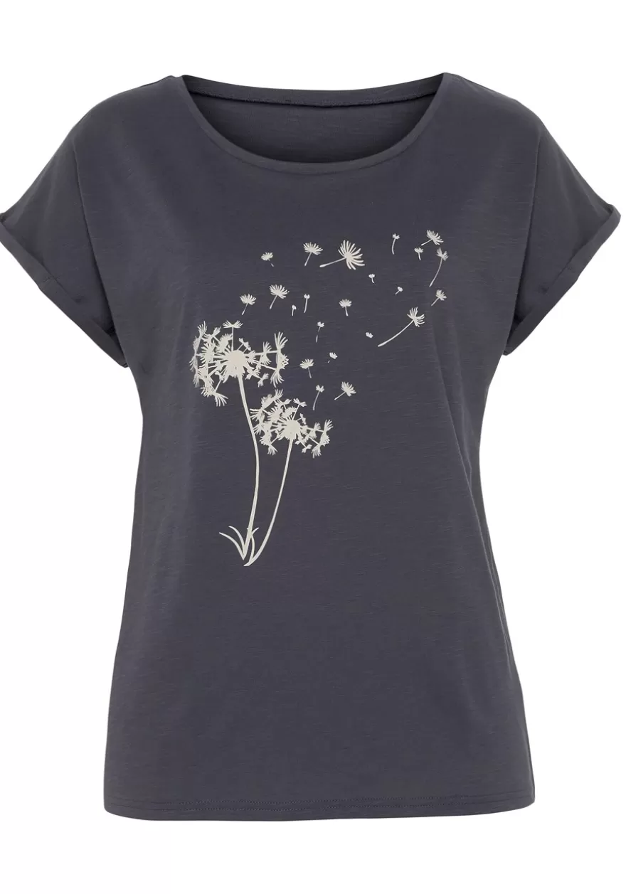 Best Dandelion Print Top Short Sleeve Tops