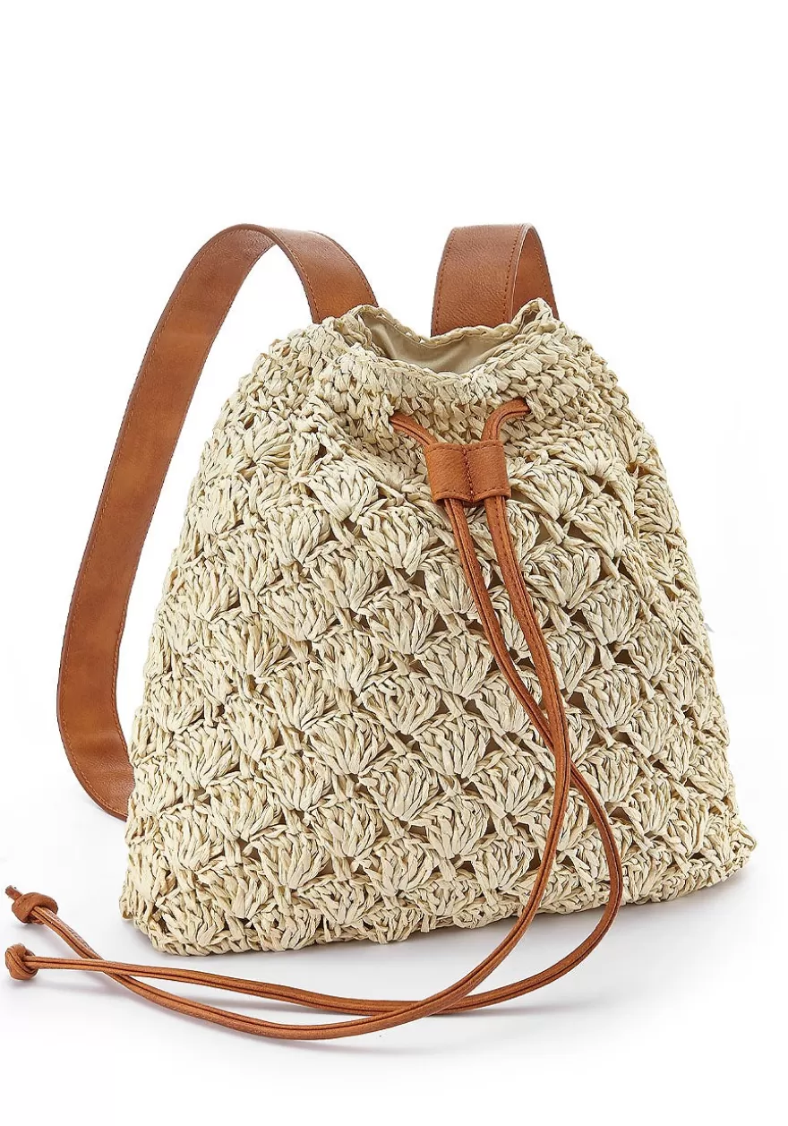 Cheap Drawstring Woven Backpack Bags