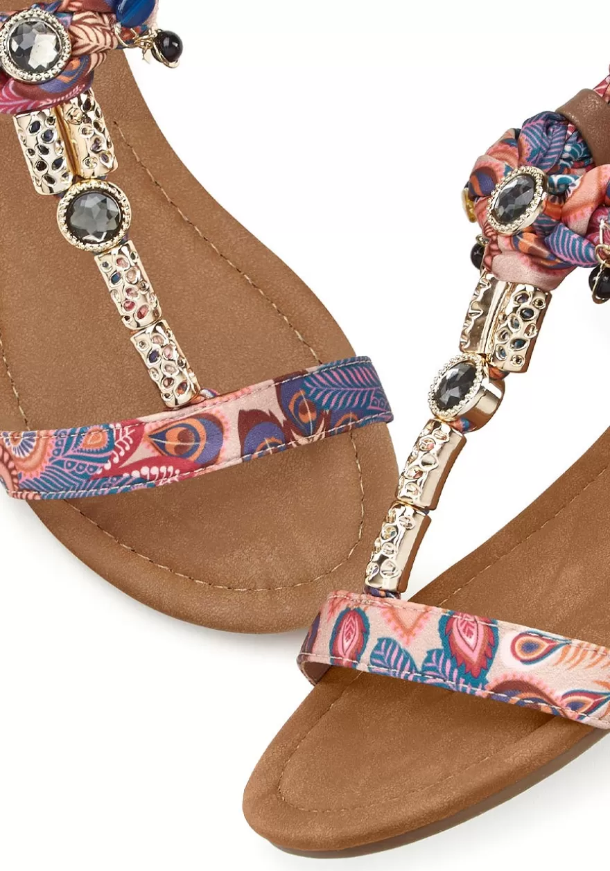 Clearance Embellished Braided Sandals Sandals