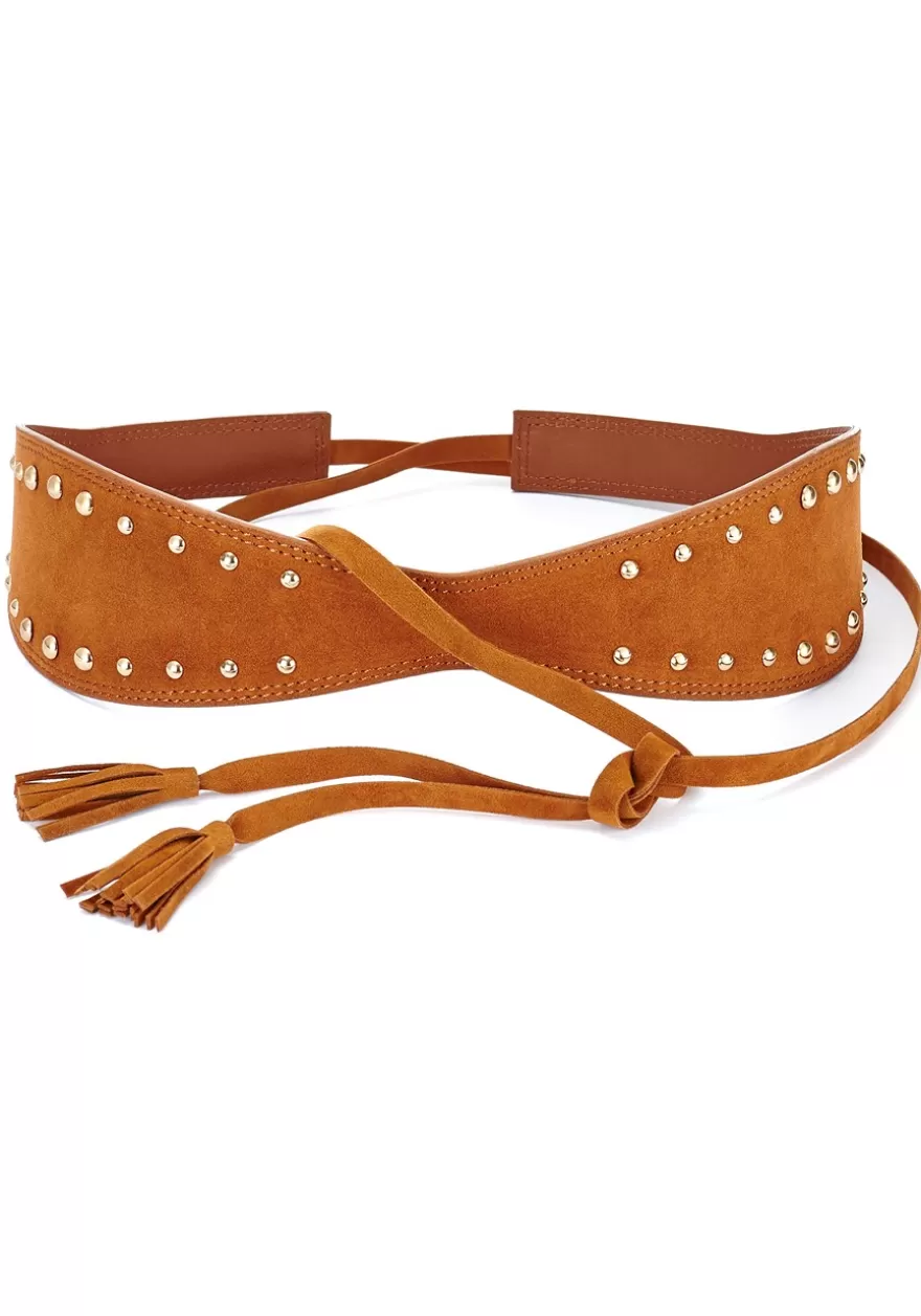 Flash Sale Embellished Faux Suede Waist Belt Belts