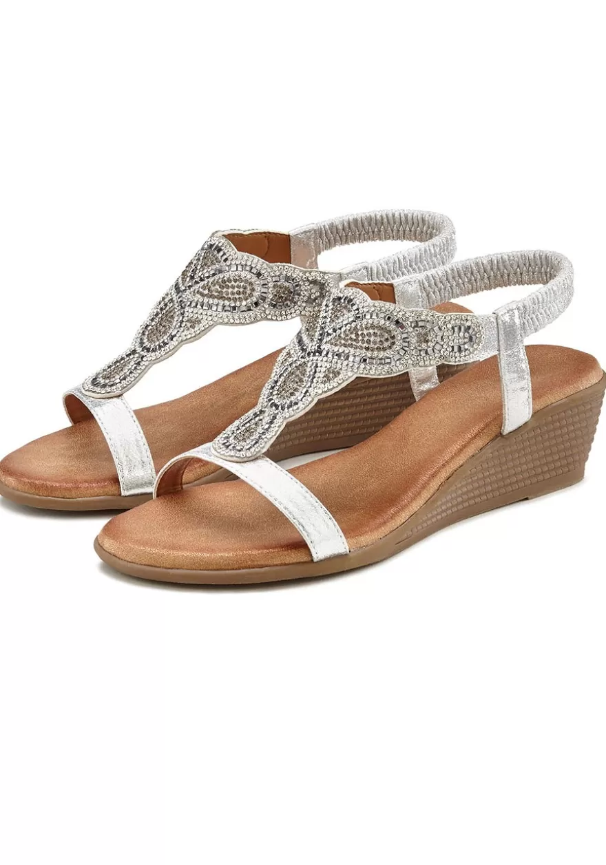 Online Embellished Wedge Sandals Heels & Wedges