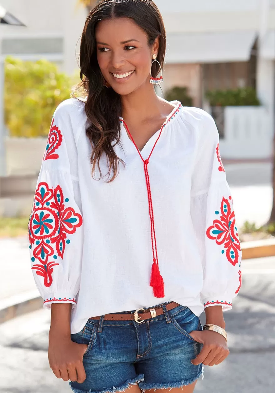 Cheap Embroidered Sleeve Blouse Blouses