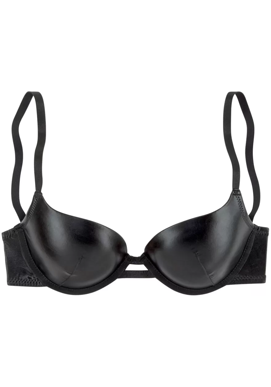 Discount Faux Leather Push Up Bra Push Up Bras