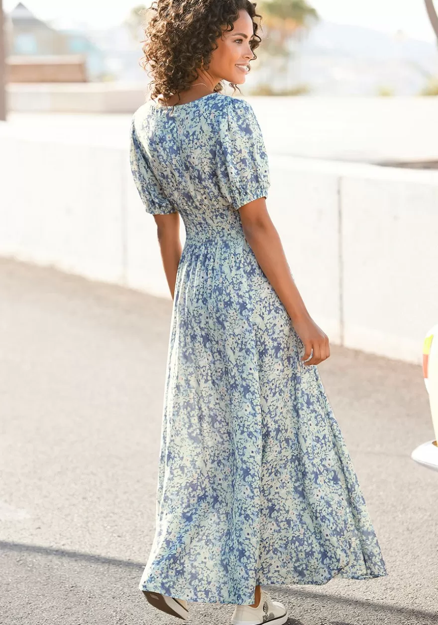 Best Floral Puff Sleeve Maxi Dress Maxi Dresses