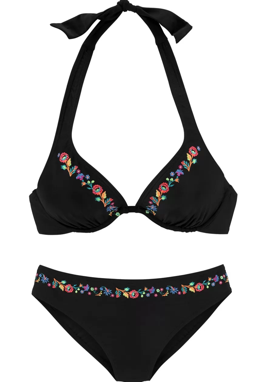 Shop Floral Trim Underwire Bikini Top Underwire