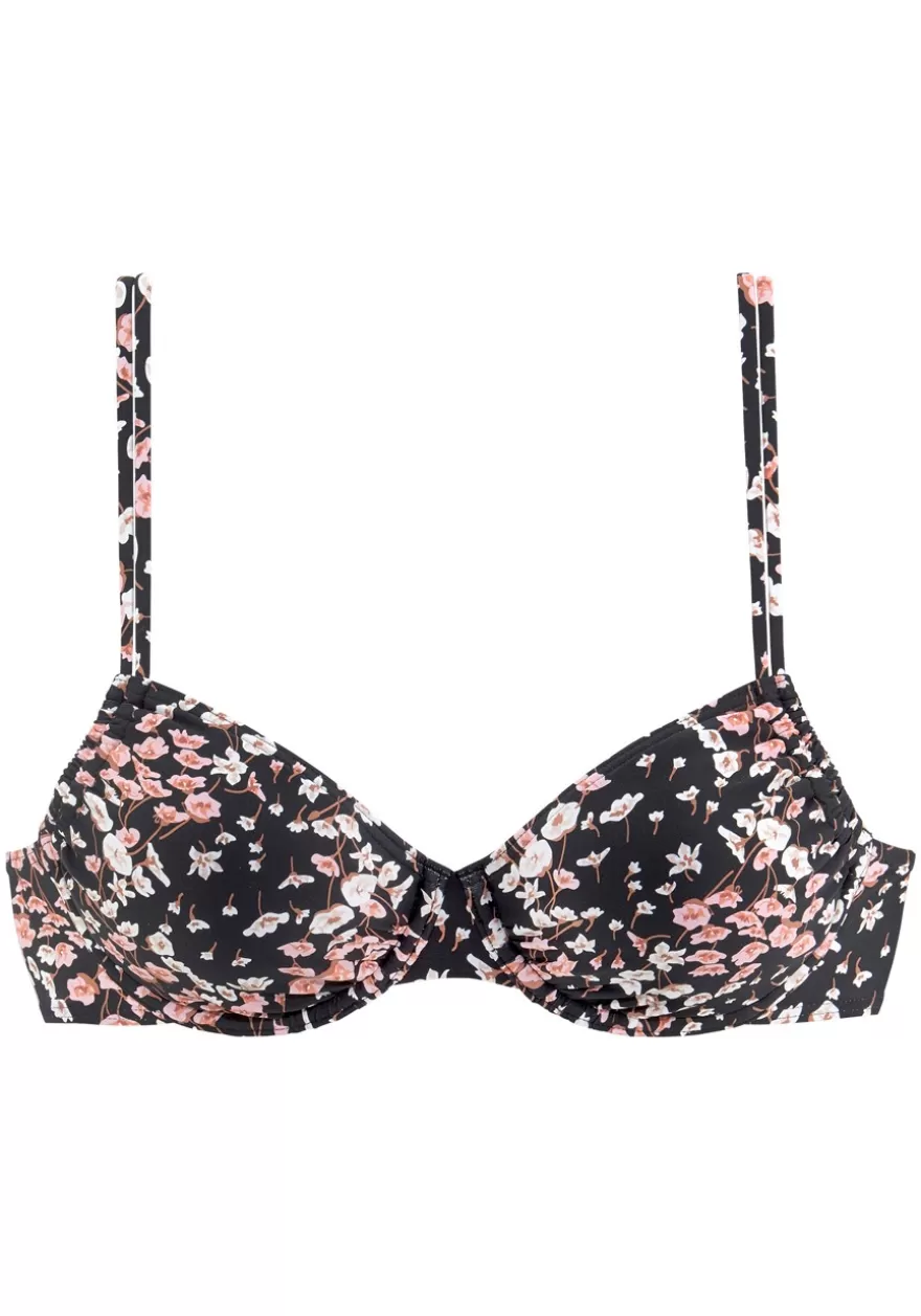 Discount Floral Underwire Bikini Top Underwire