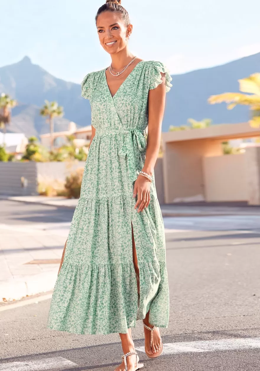 Cheap Flutter Sleeve Maxi Dress Maxi Dresses