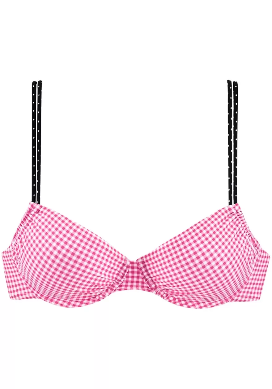 Hot Gingham Underwire Bikini Top Underwire