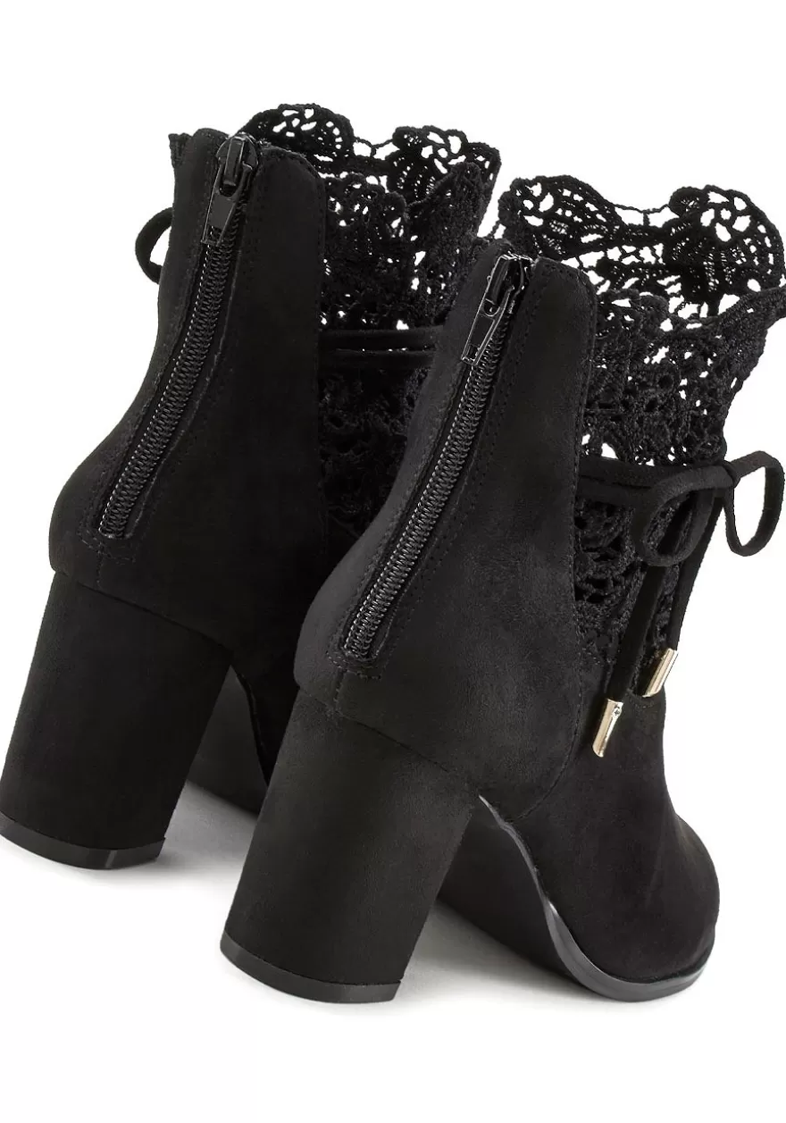 Cheap Lace Insert Booties Boots & Booties