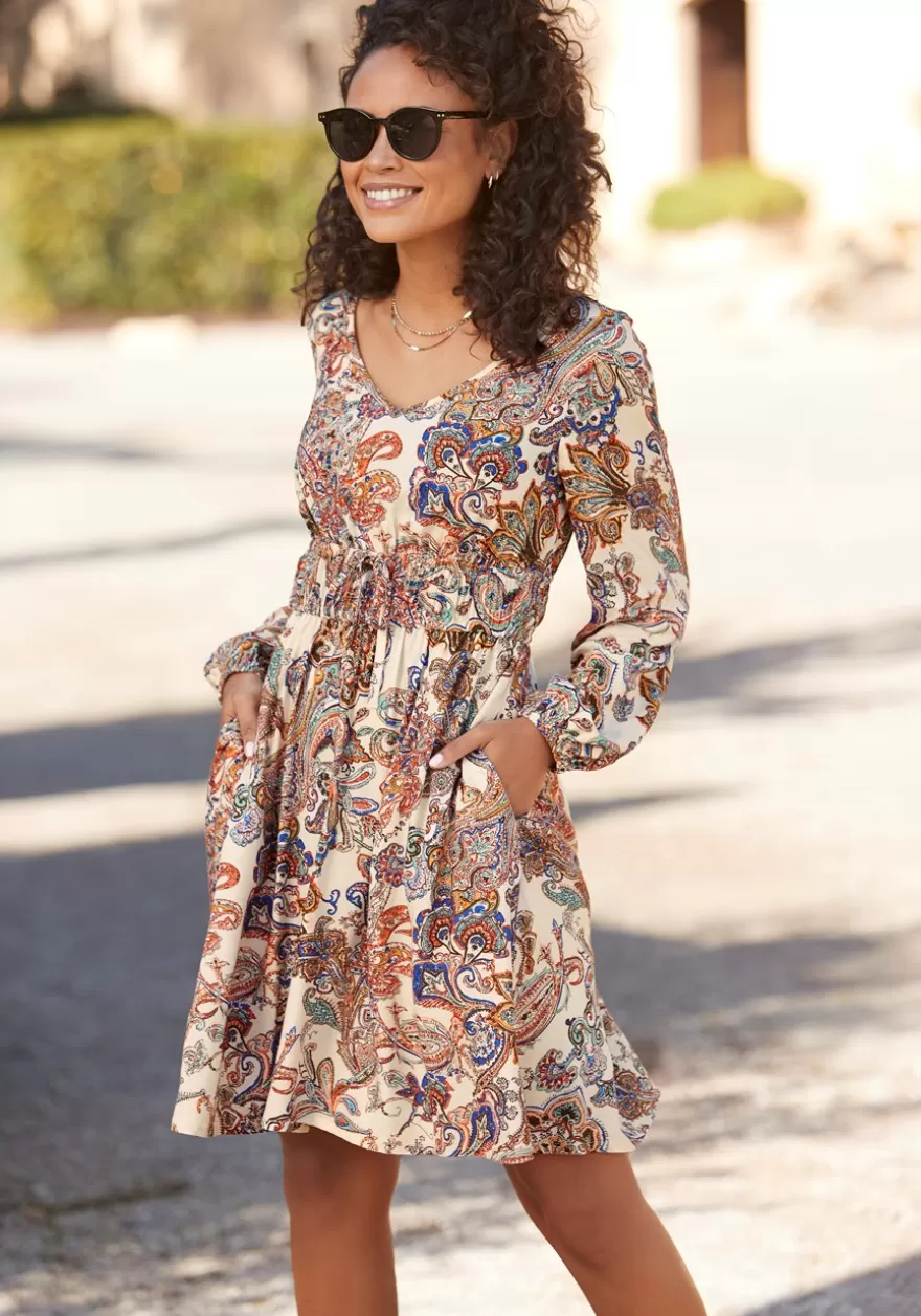 Online Long Sleeve Paisley Dress Fall Dresses