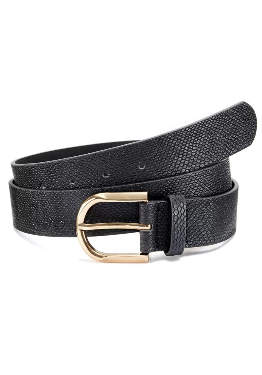 Cheap Metallic Faux Leather Belt Belts