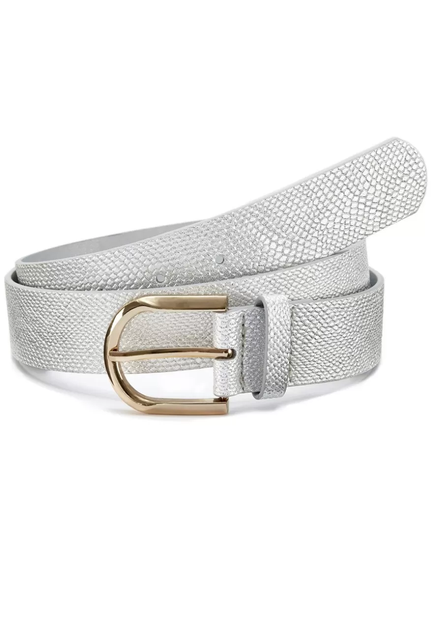 New Metallic Faux Leather Belt Belts