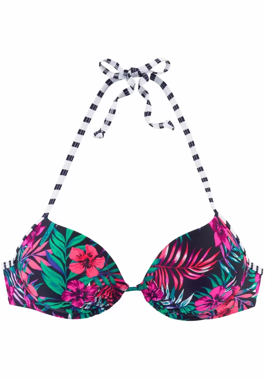 New Mix Print Push Up Bikini Top Push Up