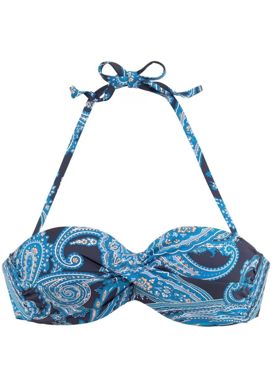 Cheap Paisley Bandeau Bikini Top Bandeau