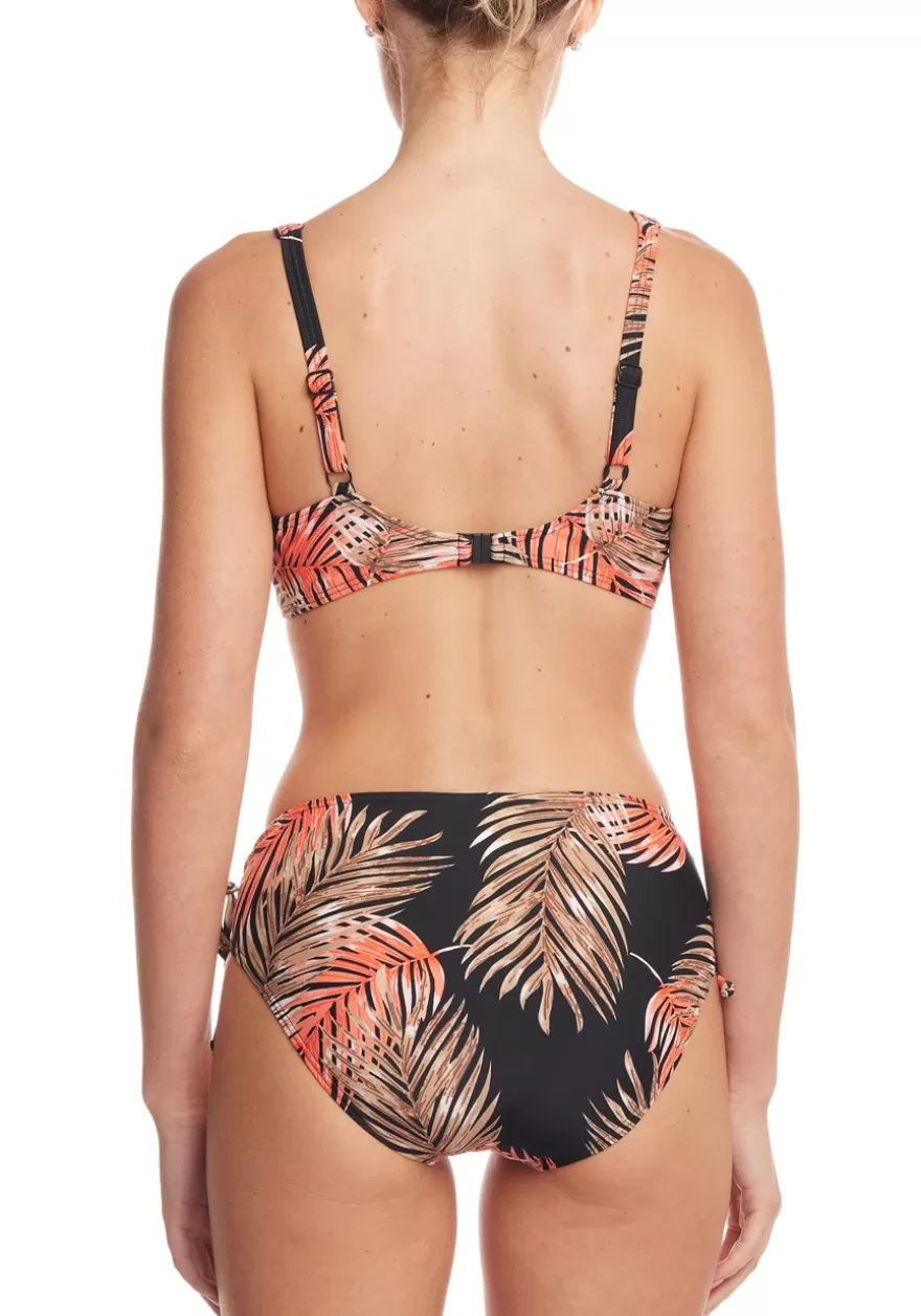 Outlet Palm Print Underwire Bikini Top Underwire