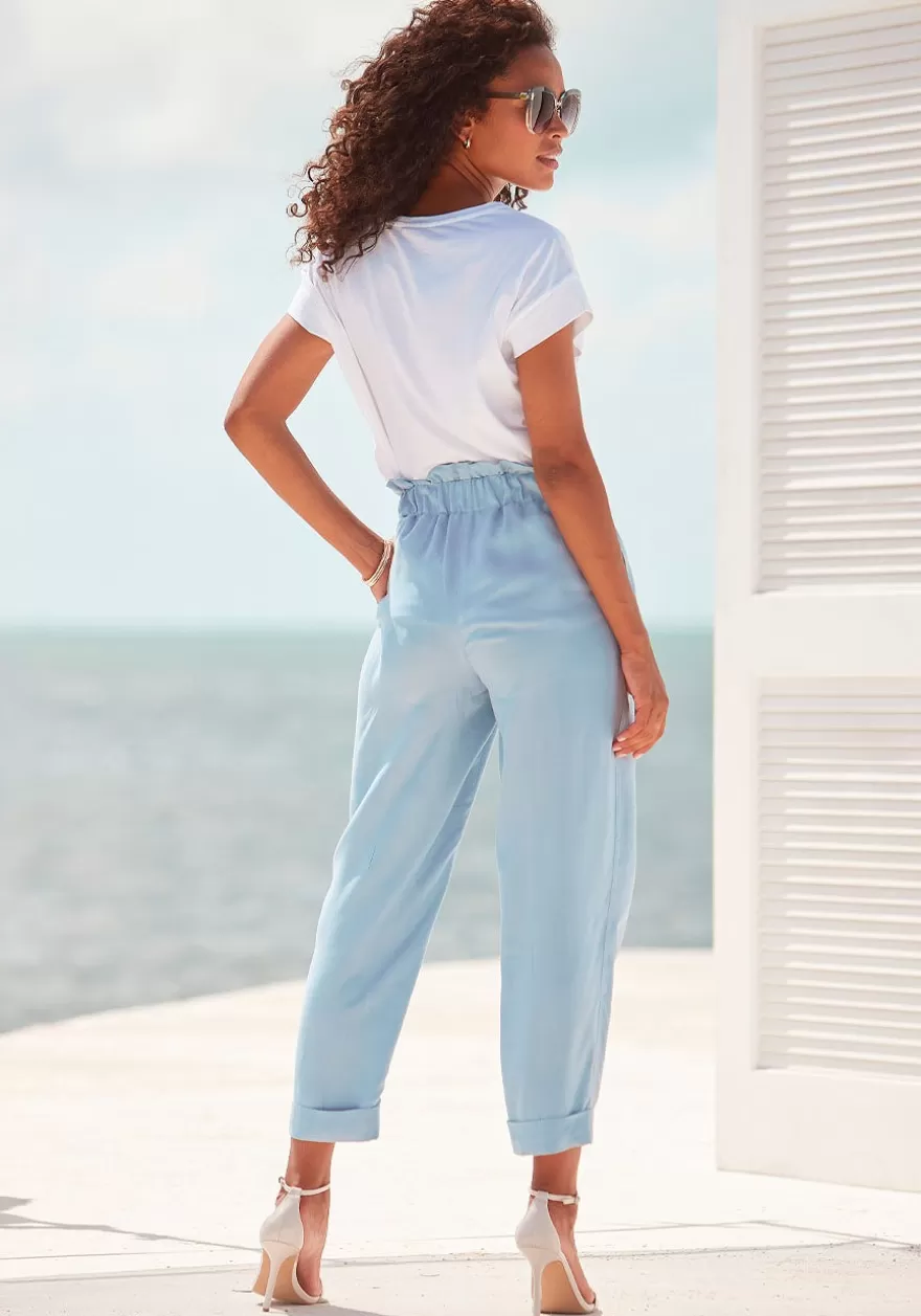 Outlet Paperbag Waist Ankle Pants Pants