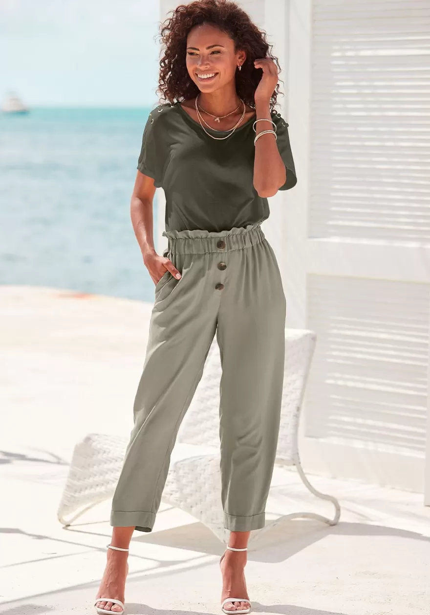 Shop Paperbag Waist Ankle Pants Pants