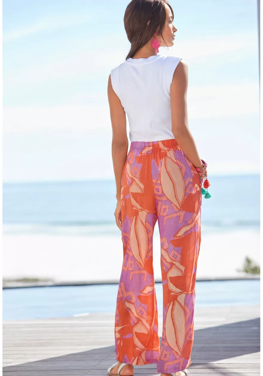 Shop Patterned High Waisted Pants Pants