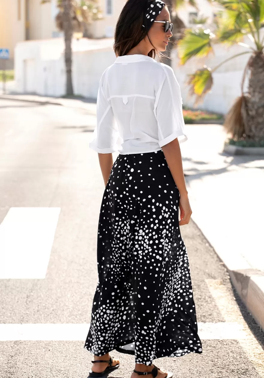 Fashion Patterned Maxi Skirt Skirts