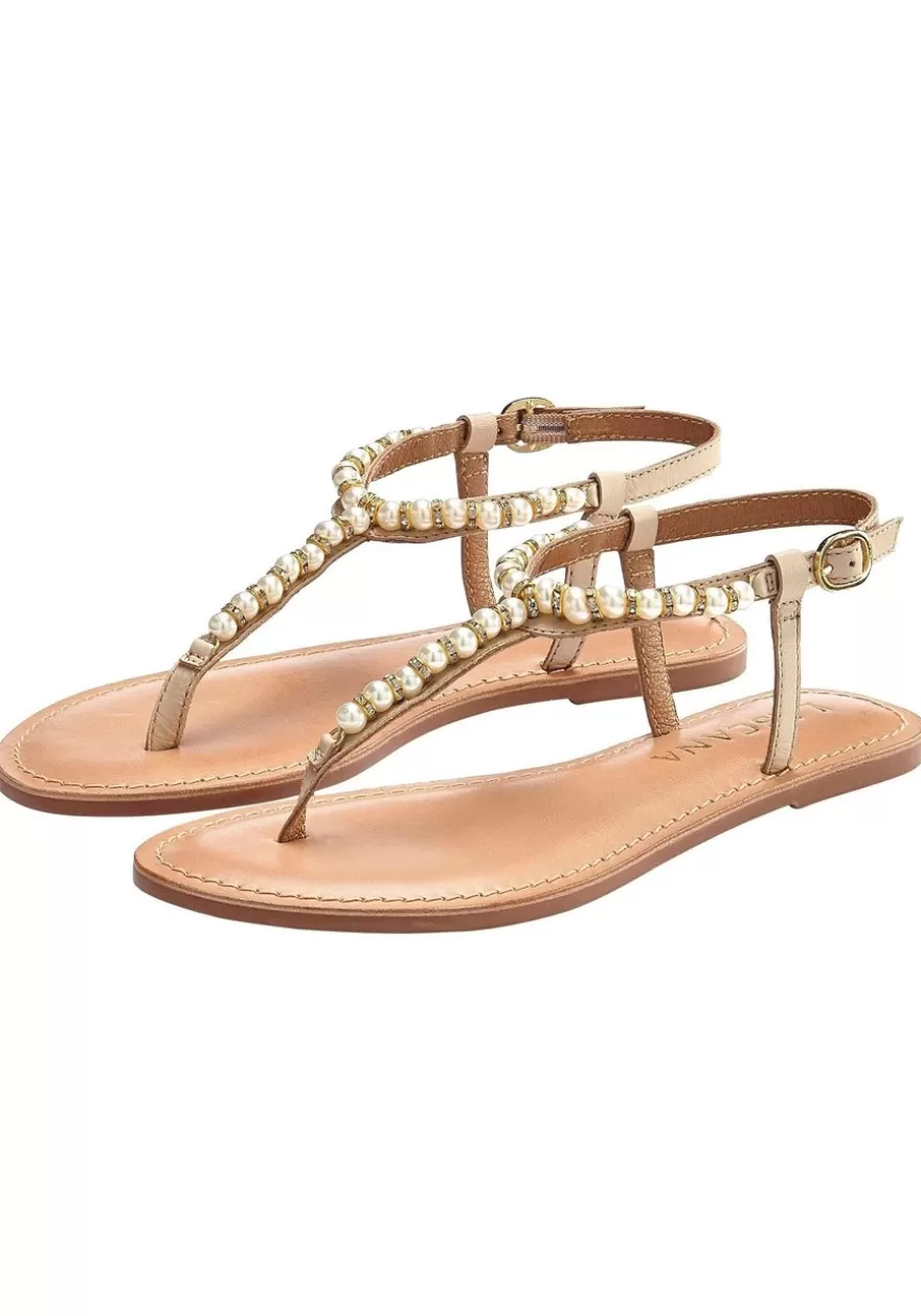 Outlet Pearl Bead Accent Sandals Sandals