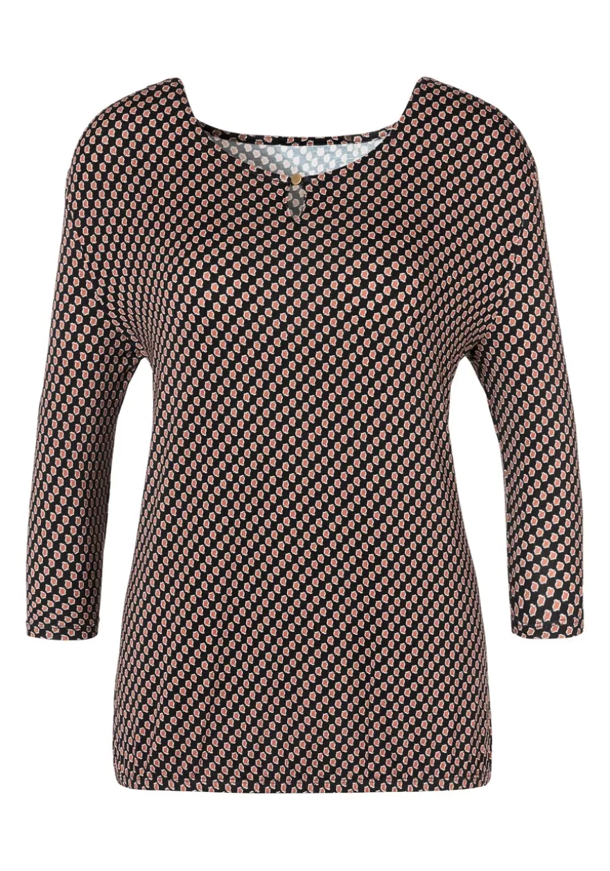 Cheap Printed 3/4 Sleeve Top Long Sleeve Tops