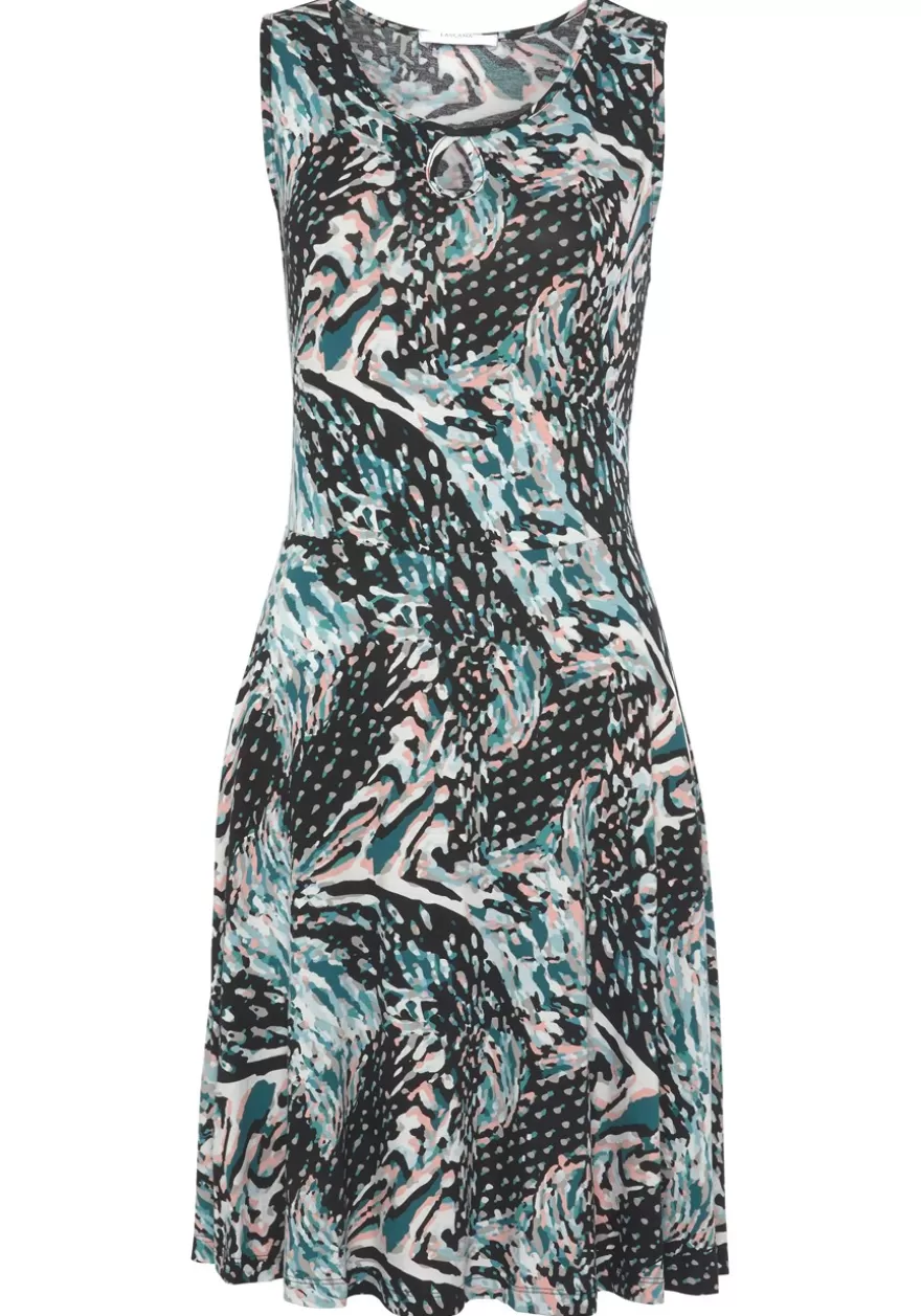 Discount Printed Keyhole Dress Short Dresses