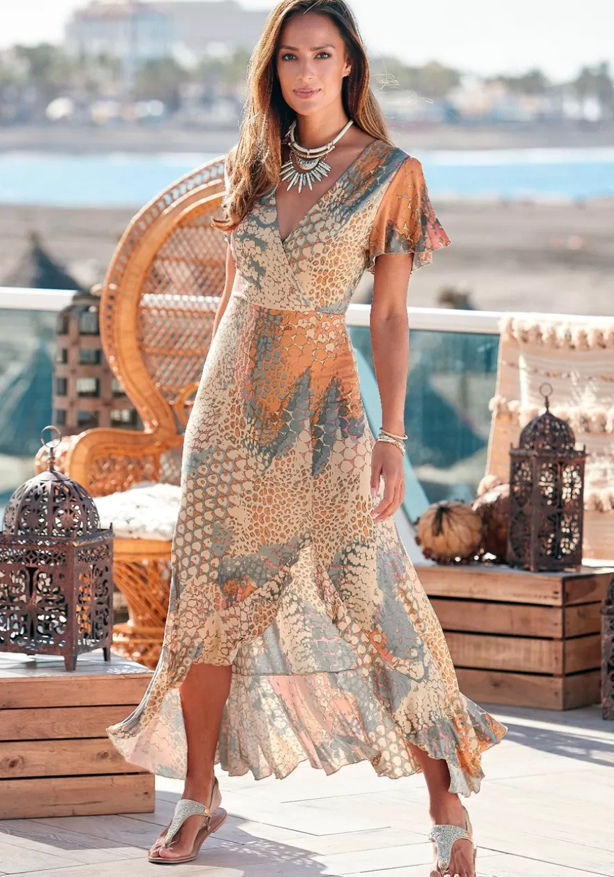 Best Printed Side Slit Maxi Dress Maxi Dresses