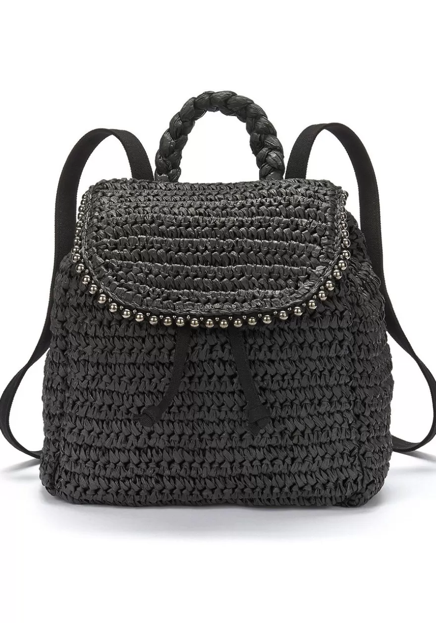 Store Raffia Drawstring Backpack Bags