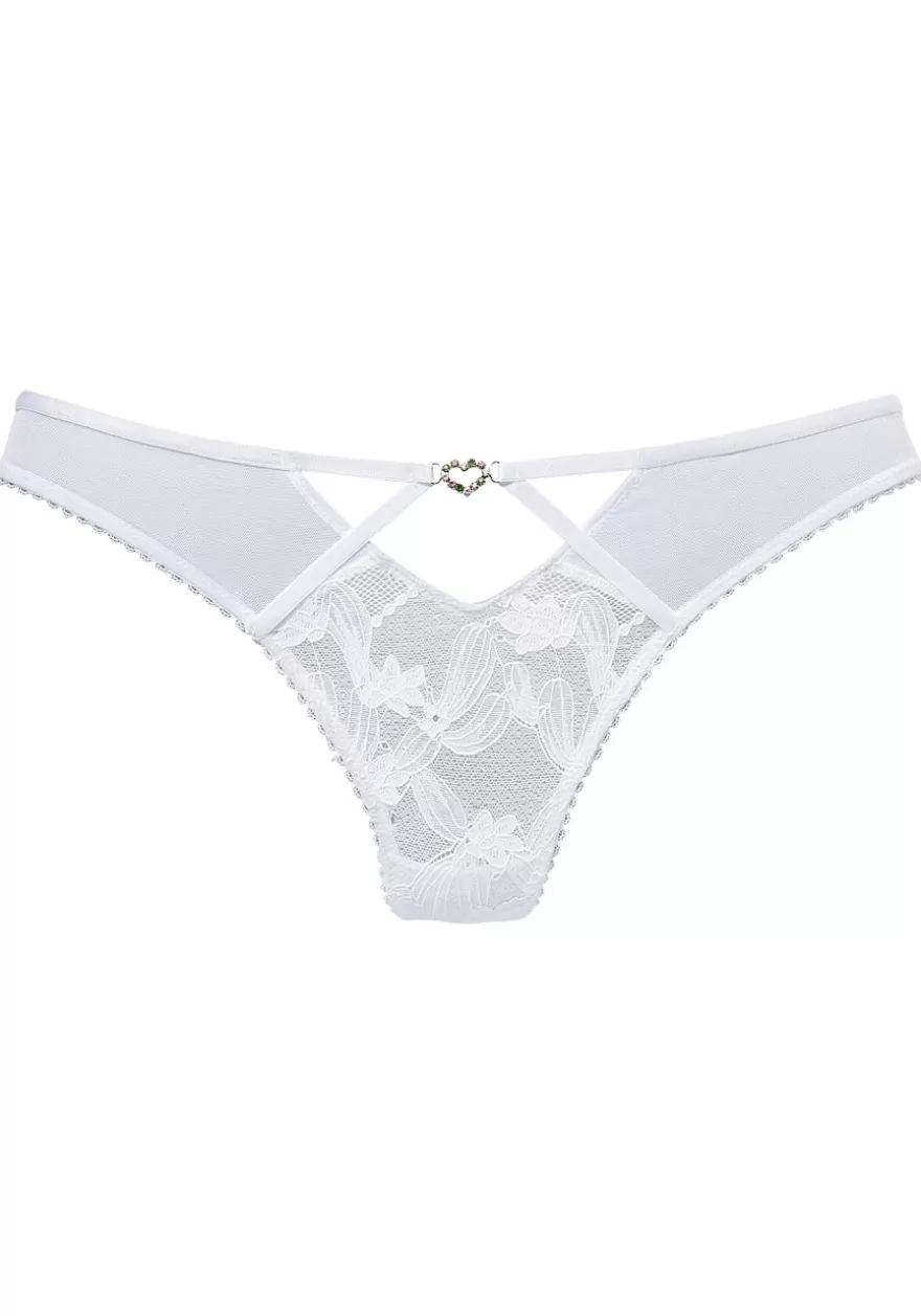 Cheap Rhinestone Lace Thong Thongs