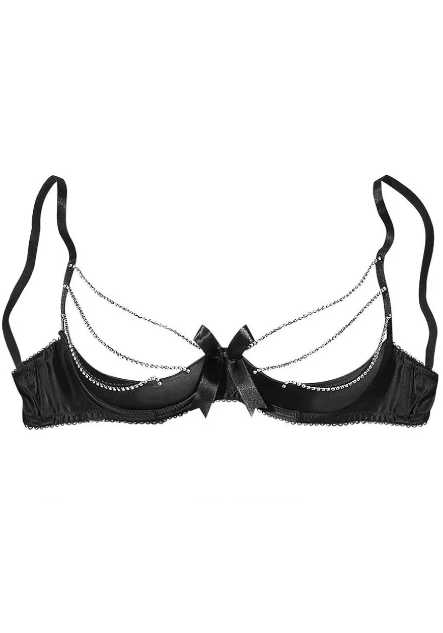 Discount Sexy Chain Bow Shelf Bra Sexy Tops