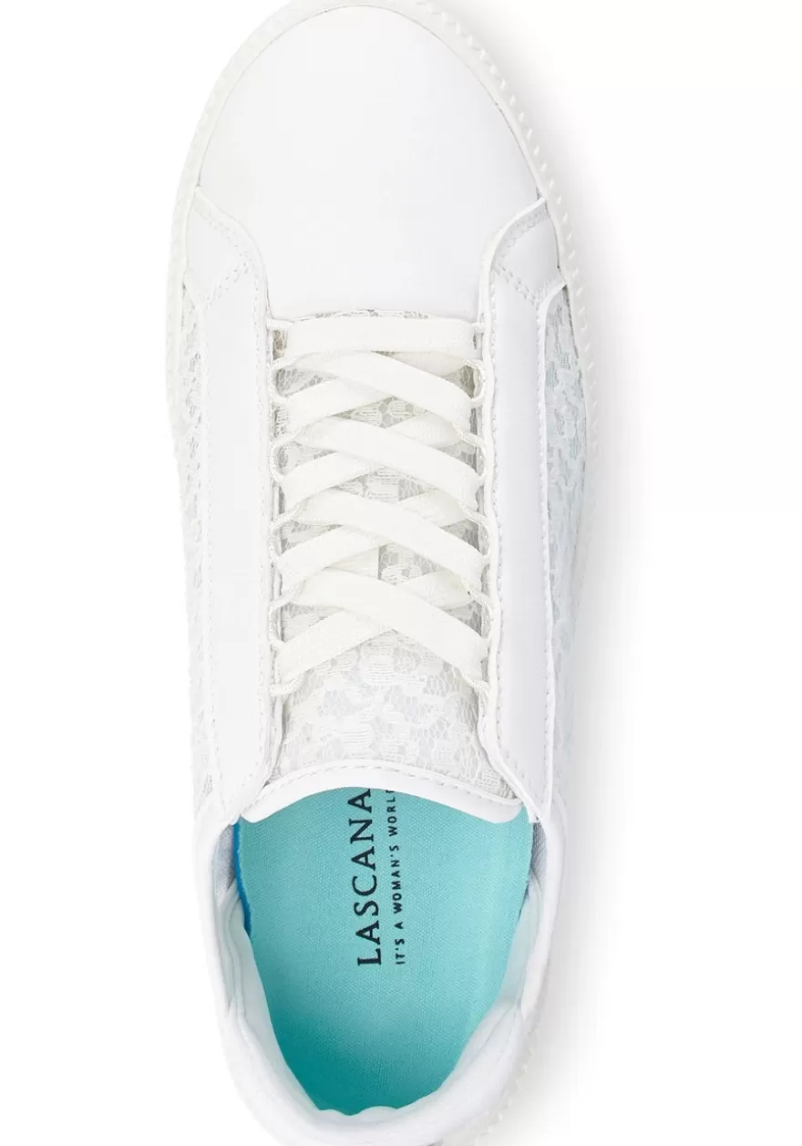 Sale Sheer Lace Detail Sneakers Flats & Sneakers