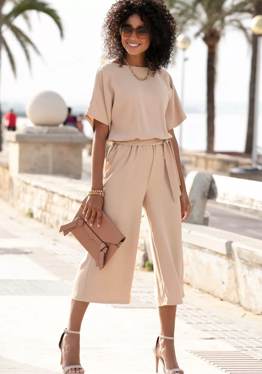 Best Short Sleeve Culotte Jumpsuit Jumpsuits