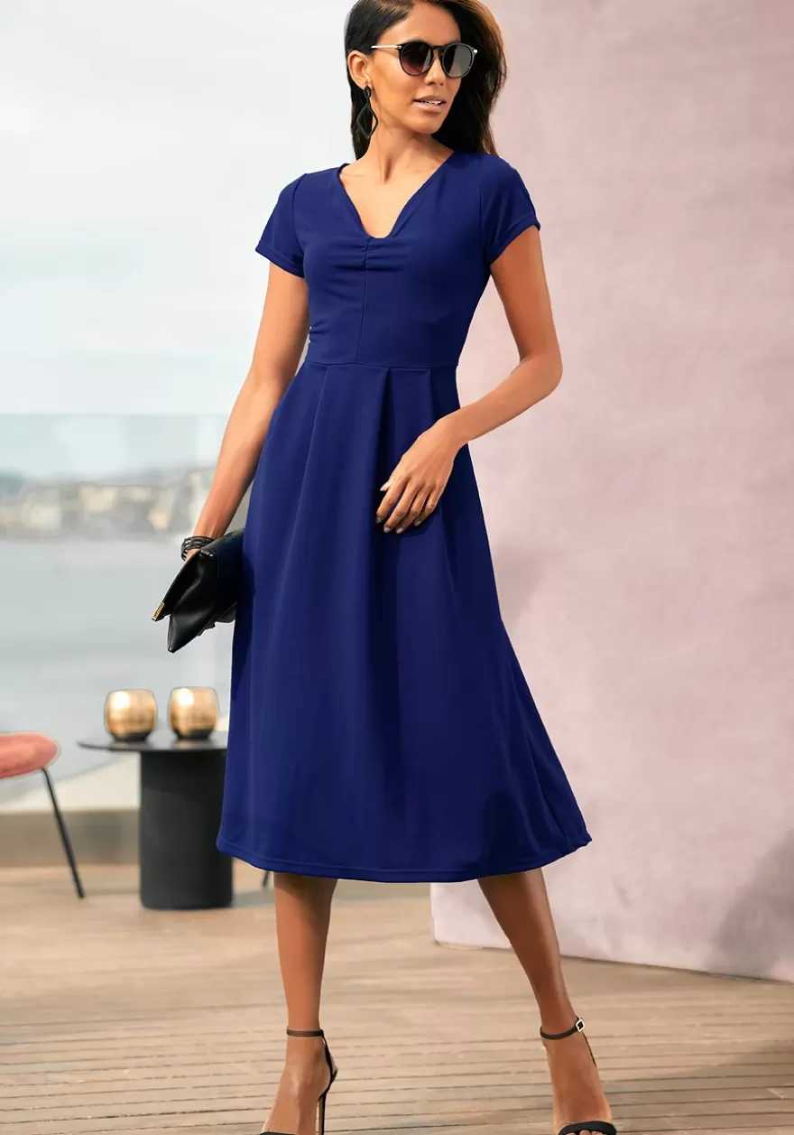 Fashion Short Sleeve V-Neck Dress Fall Dresses