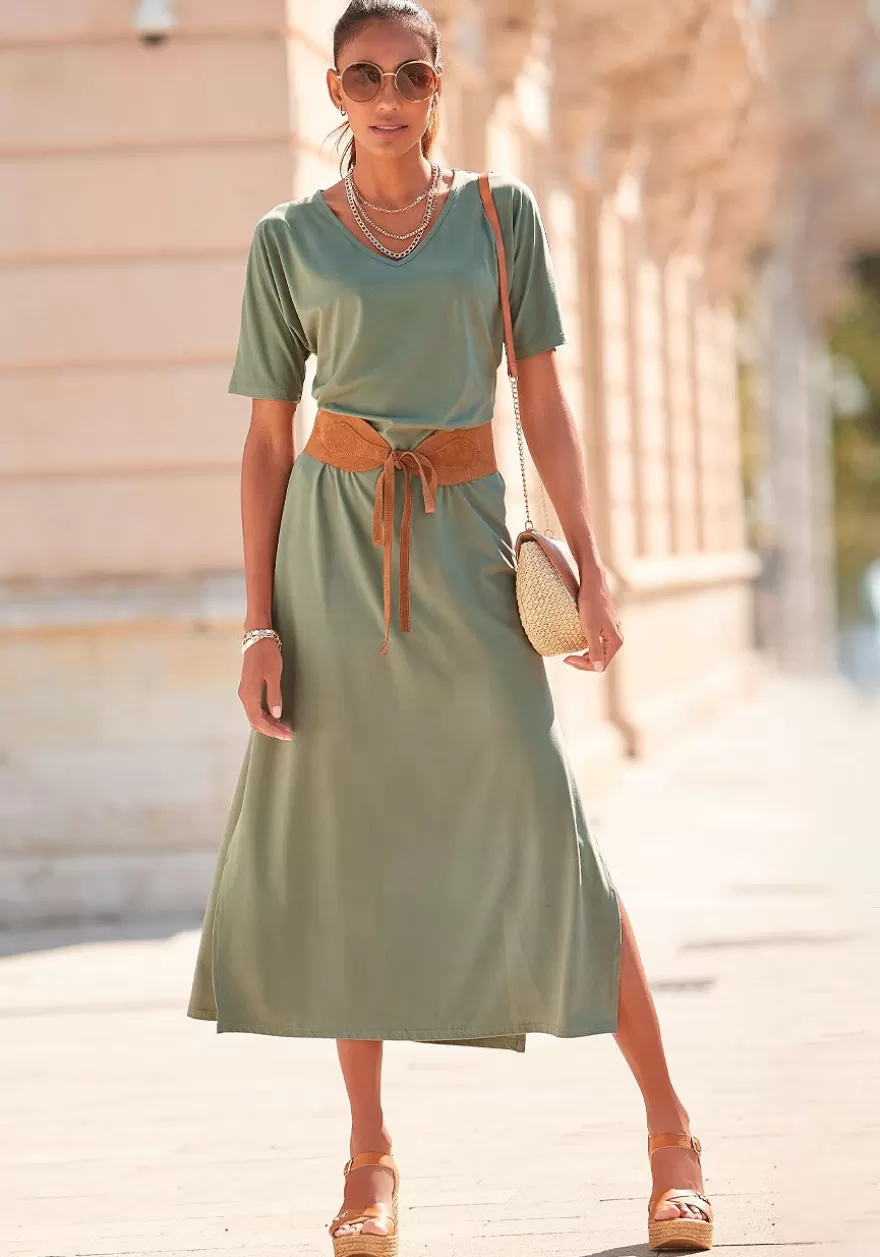 Best Sale Short Sleeve V-Neck Maxi Dress Fall Dresses