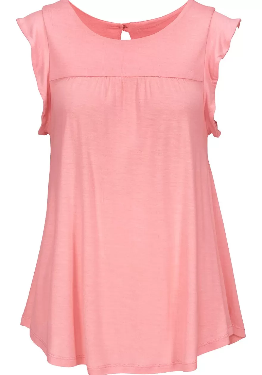 Discount Sleeveless Flounce Top Sleeveless Tops