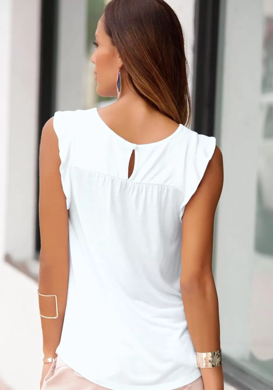 Best Sleeveless Flounce Top Sleeveless Tops