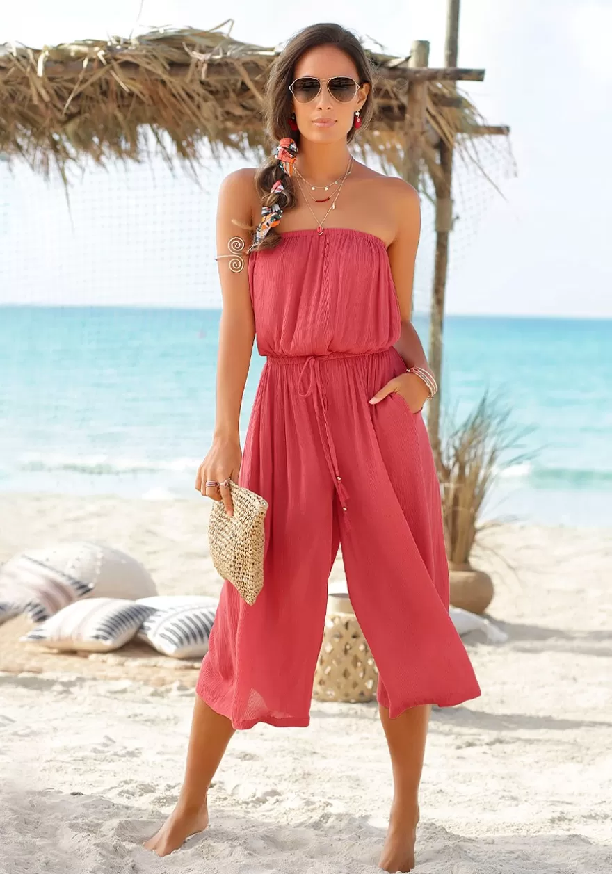 Clearance Strapless Culotte Jumpsuit Jumpsuits