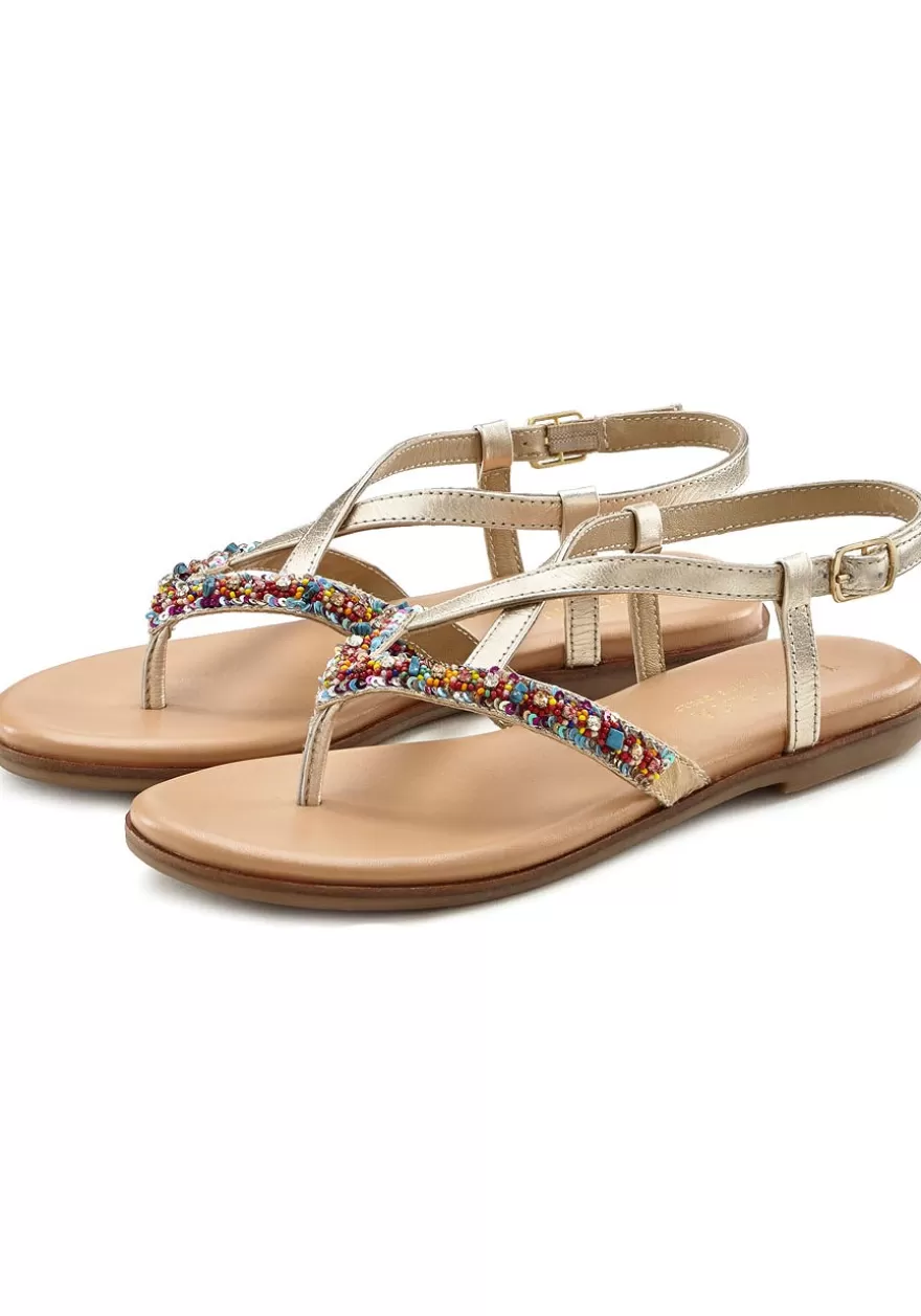 Store Strappy Beaded Sandals Sandals