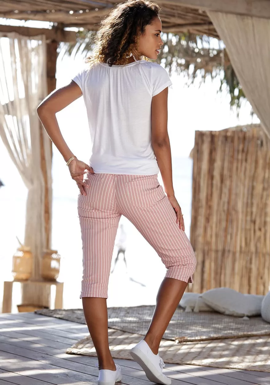 Best Sale Striped Capri Pants Pants