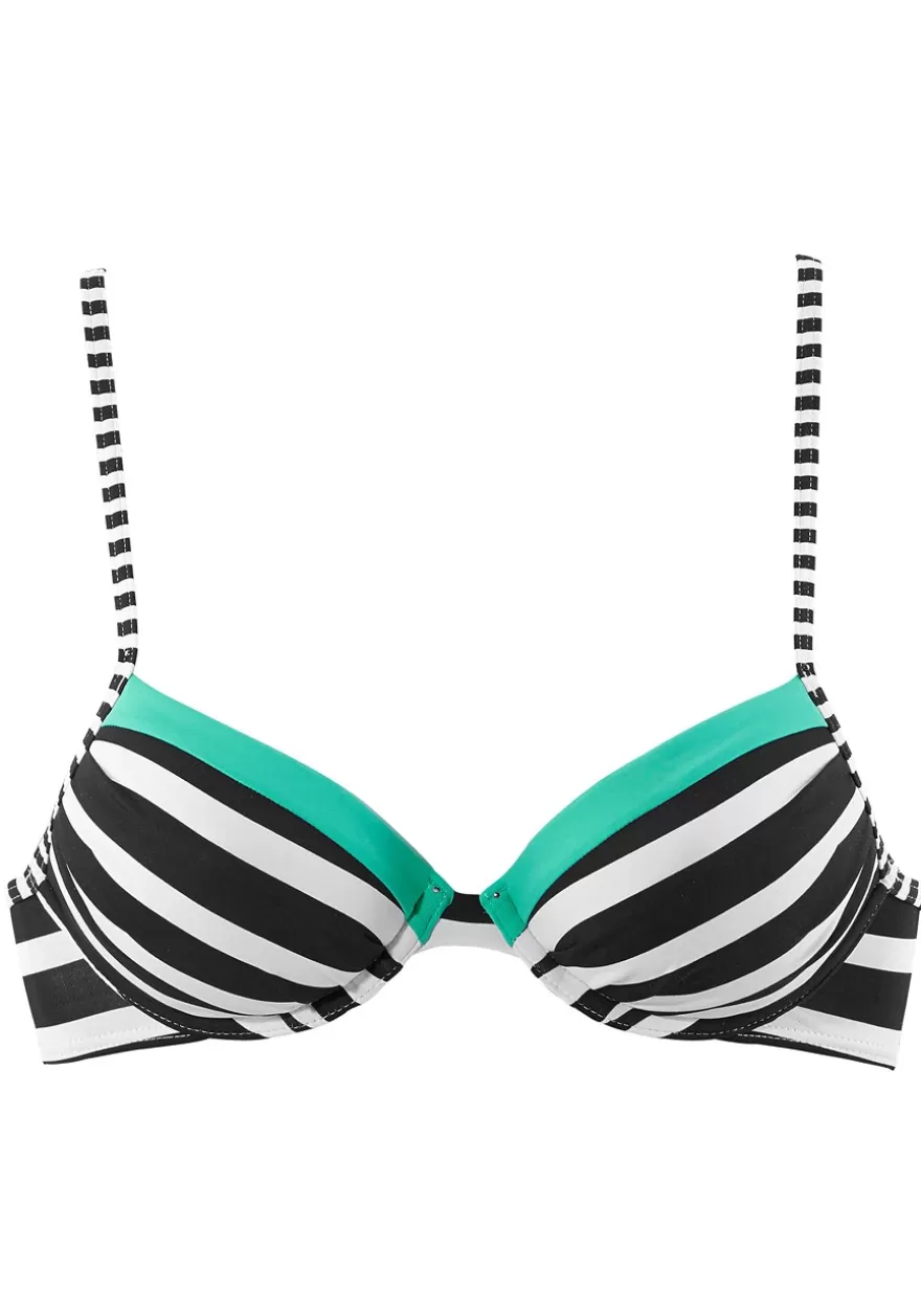 Discount Striped Push Up Bikini Top Push Up