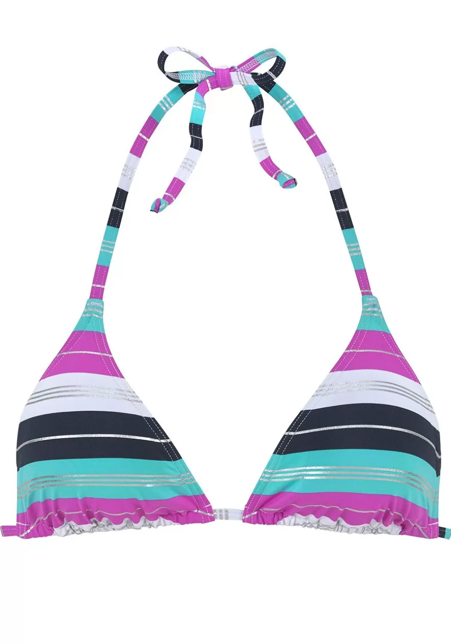 Outlet Striped Triangle Bikini Top Triangle