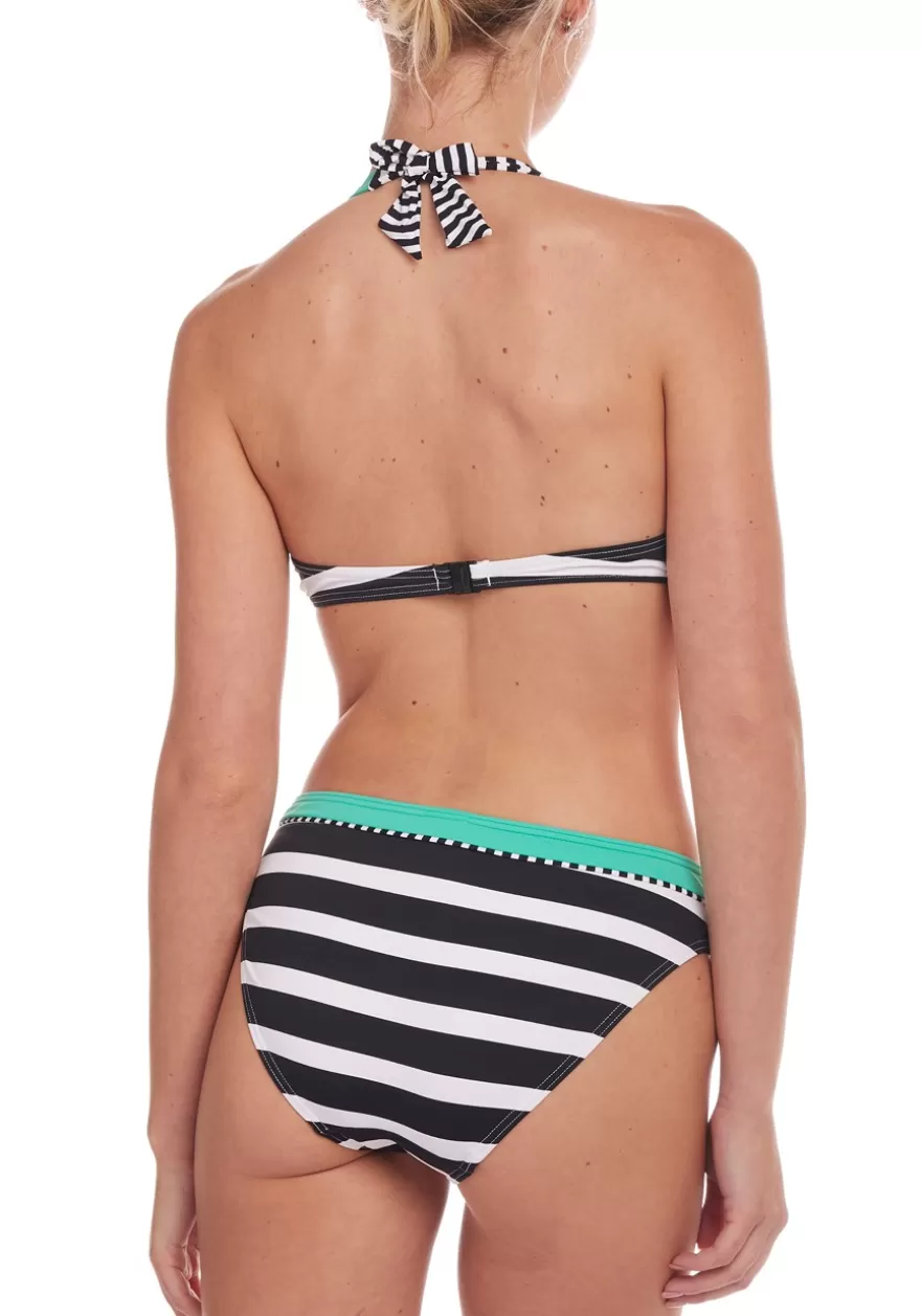 Cheap Striped Underwire Bikini Top Underwire