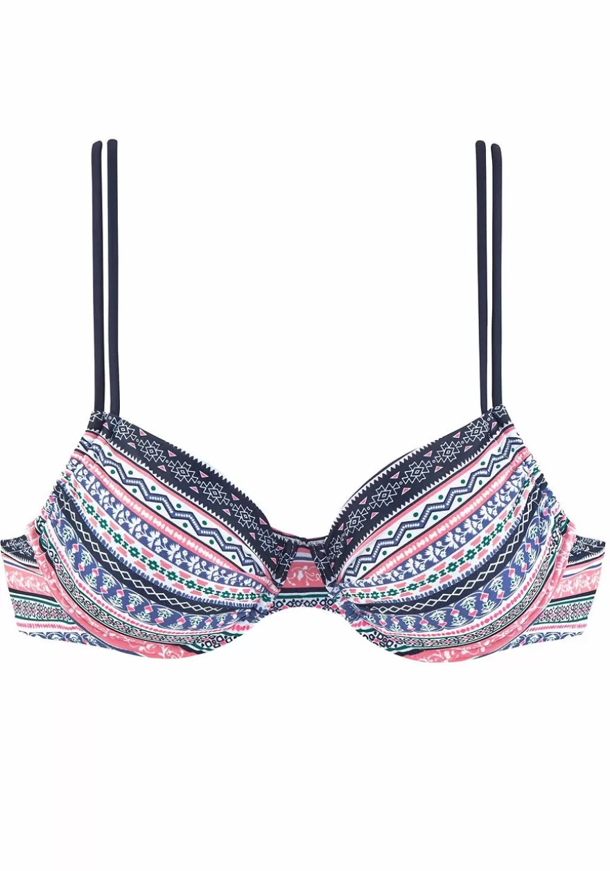 Online Striped Underwire Bikini Top Underwire